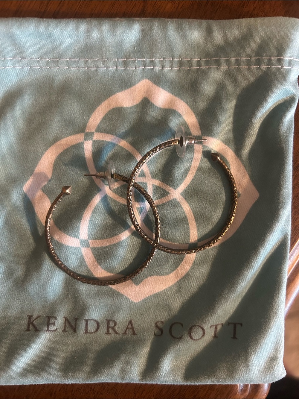 Kendra Scott gold Textured Hoop Earrings - Elegant Women’s Accessories